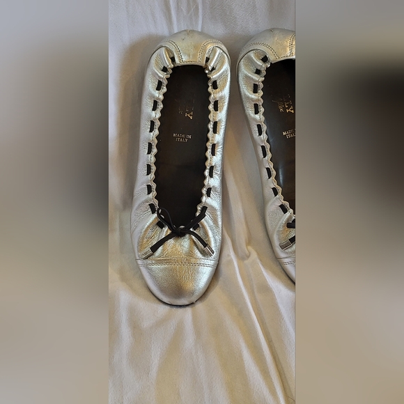 Bally Ballet Flats Silver 37 1/2 7 US Women - Picture 6 of 14